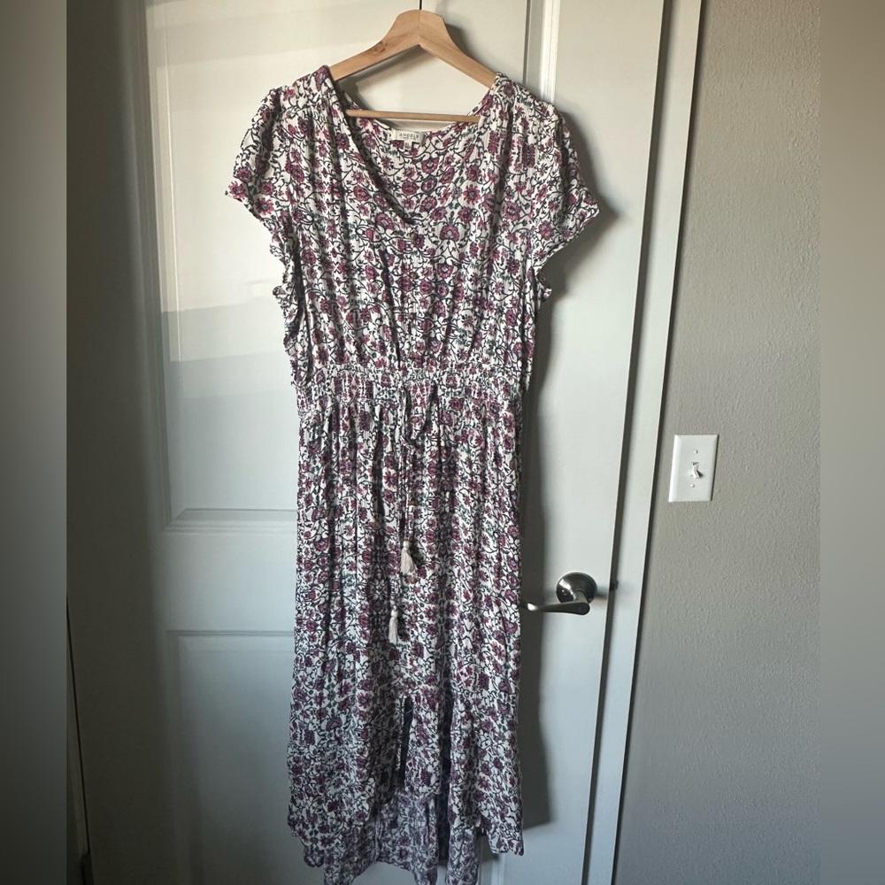 Angels Purple Floral High- Low Dress
